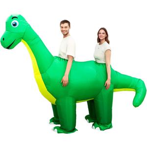 Two Person Inflatable Dinosaur Costume Adult, Blow Up Couples Halloween Costume 2025 Funny Outfit for Adult Cosplay(Dinosaur)