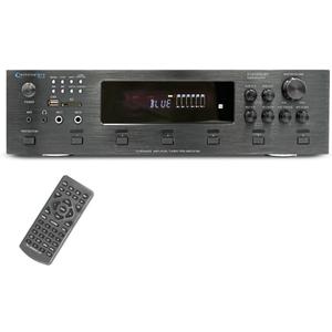 Technical Pro 6000 Watts 6 Zone Digital Bluetooth Hybrid Amplifier Preamp Tuner w/Speaker USB, SD Card Output, 2 Mic Inputs, Bass & Treble Controls, Cooling Speed Fan & LCD Display
