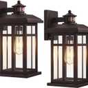 16” Motion Sensor Modern Exterior Light Bronze Outside Porch Lights