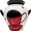 ACK Tuscany Colorful Coffee Bean Collection Cookie Jar with Lid and Rubber Seal, Food Storage Jar, Kitchen Dcor, Snack Storage Container for Cookie, Candy