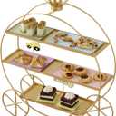 Crown Carriage Cake Stand, European-Style Crown Dessert Table Display Stand Tiered Serving Tray Pastry Ornaments for Wedding Birthday Parties Afternoon Tea