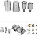 4Pcs Snap Fasteners Button Die, Stainless Steel Snap Button Die Set, Sliver Rivet Press Dies, Easy Use Dies Hand Snaps for 831 12mm, 15mm, 21.5mm Specifications Buttons