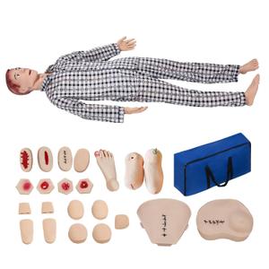 Medical Mannequin for Training Nursing Manikin Full Body Trauma Patient Care Manikin Simulator with CPR, Catheterization & Wound Care Practice for Nursing Students & Medical Schools