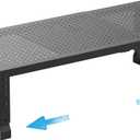 Expandable Spice Rack Kitchen Cabinet Shelf Organizer, Stackable Storage Shelves Racks, Adjustable Counter Shelving for Cabinets, Countertop, Cupboard,Pantry and More(1Pack/Black/Large)