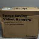 Ivory Velvet Hangers 50 Pack, Felt Covered Non Slip Fabric with Stackable Cascading Hook, Ultra Thin and Space Saving with 360 Swivel Neck, 15Lbs Capacity for Clothes, Suit, Shirt, Coat