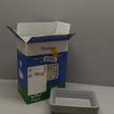 50 Pack (100-Piece) 32 oz Meal Prep Containers Reusable with Easy Open Lids, Sturdy Leakproof Food Safe, Microwave Freezer Dishwasher Safe, To Go Take Out Plastic Food Storage Pans with Lids, Silver