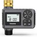 Sprinkler Timer with Brass Swivel, Programmable Water Timer for Outdoor Garden Hose, Hose Timers with Rain Delay/Manual/Auto Mode, Drip Irrigation and Lawn Watering System, 1 Outlet
