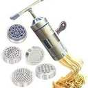 Stainless Steel Manual Noodles Press Machine Pasta Maker with 5 Noodle Mould