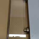 JQK Bathroom Glass Shelf, Shelf with 15 Inch Towel Bar Tempered Glass Shower Storage 16 by 5 inches, 304 Stainless Steel Champagne Bronze Wall Mount, TGS100L16-CB