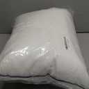 Throw Pillow Inserts Set of 2-Fluffy Square Cushions with 100% Cotton Covers-Decorative White Pillow Fillers for Sofa, Bed, Couch, Living Room, Indoor Hotel Pillows (16x16 Inch (Pack of 2)-Blue Edge)