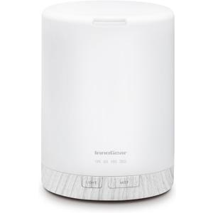InnoGear 300ML Essential Oil Diffuser, Premium 5-in-1 Ultrasonic Aromatherapy Diffusers Scent Humidifier Aroma Diffuser Vaporizer Auto-Off Timer for Room Office Home, White, Medium (White With Grey Base)