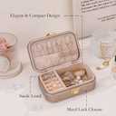 Small Travel Jewelry Box for Women - Trendy Birthday, Valentines, Christmas and Graduation Gifts for Girls, Teens, Kids, Besties, Lovers, Niece and Granddaughters-Champagne