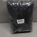 Women's Puffer Parka Winter Coat Warm Fleece Lined Jacket with Faux Fur Hood, Slant Pockets, Elastic Waist (Large, Black)