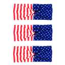 Leprato 3 Pack American Flag Headband Independence Day Bandanas 4th of July Red White and Blue Patriotic Hair band Hair Accessory for Women Girls