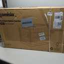 ZOMISIA Collapsible Dog Crate for Large Dogs - 36" L Heavy Duty Dog Kennel No Tools Required with 4 Sides Steel Foldable Cage for Dogs Indoor Furniture, Portable Carrier with 2 Smooth Wheels, Beige