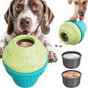 KADTC 3 in 1 Large-Size Durable Dog Fillable & Frozen Lick Treat Toy No-Transfer Freeze & Play Mess-Free Ultimate Boredom Buster, Kibble Dispenser Food Ball & Tough Dogs Chew Toys BPA-Free & Safe