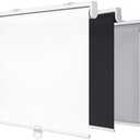 SHADEMOON Cordless Blackout Window Roller Shades, Pull Down Spring System Indoor Blinds, Room Darkening Waterproof UV Blocking Thermal Insulated Fabric for Home Office(White, Width 48", Height 72")