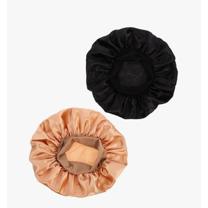2Pcs Satin Sleep Hats for Women Elastic Sleeping Bonnet Comfortable Hair Protection for Home Use