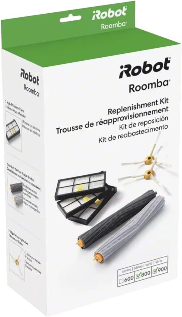 iRobot Roomba Authentic Replacement Parts - Roomba 800 and 900 Series Replenishment Kit (3 AeroForce Filters, 2 Spinning Side Brushes, and 1 Set of Multi-Surface Rubber Brushes)