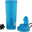 Pro Impact Shaker Cups for Protein Shakes  24.5 Oz Protein Shaker with Carabiner Hook  Leakproof Impact Resistant Shaker Bottles for Protein Mixes  Protein Shake Blender for Gym, On The Go - Blue