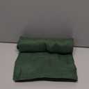 MIULEE Christmas Linen Cafe Curtains 36 Inch Length for Kitchen Bathroom Over Sink 2 Panels, Farmhouse Rod Pocket Short Semi Sheer Light Filtering Tier Curtains for Small Half Window, Emerald Green