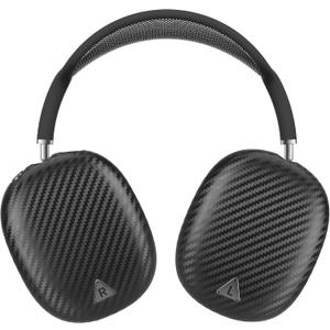 Carbon Fiber Texture Case Cover for AirPods Max Headphone, TPU Anti-Scratch Ear Cup Cover, Protective Skin Accessories for Apple AirPods Max(2024/2020) - Matte Black