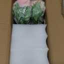 Peonies Artificial Flowers in Vase, Fake Hydrangea Silk Peony Flower Bouquet with Vase Faux Flowers Arrangement Decor Home Table Dining Room (Pink)