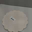 60 Pcs Sage Green Paper Placemats, 13.5 Inch Disposable Scalloped Easter Placemat Round Table Place Mats, Round Table Place Mats for Birthday Wedding Bridal Shower Baby Shower Banquet Tea Party