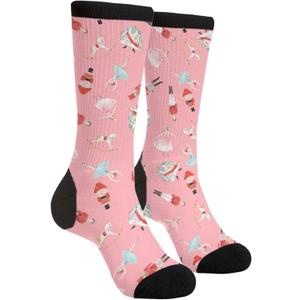 Cool Socks For Men Women Fun Novelty Crew Athletic Socks (One Size, Black and White15)