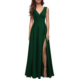 MUSHARE Women's V Neck Sleeveless Split Formal Dress Cocktail Party Prom Long Dresses, Size XL