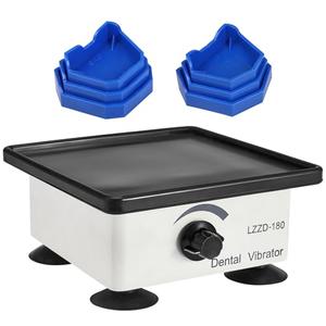 ScitoLAB 150W Lab Dental Vibrator, 6.9 x 6.9 Inch Square Shaker Oscillator Gypsum with 6 Pcs Model Base, Vibrating Table for Gypsum, Pouring Models, Resin Casting, 110V