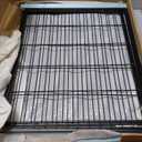 42"x 20" Three-Shelf Grill Table Grill Cart Outdoor BBQ and Work Cart Table Movable Pizza Oven Table Commercial Multifunctional Kitchen Food Prep Worktable (Metal)