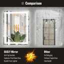 Easly 24x32 Inch LED Bathroom Mirror with Anti-Fog & Memory Function - Dual Lighting (Backlit + Front Lit), 3 Color Modes, Dimmable Tempered Glass - Wall Mounted Modern Vanity Mirror