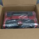 Comfort Zone Electric Mini Fireplace Space Heater with Realistic 3D Flame, Stay-Cool Body, Carry Handle, Overheat Sensor, and Safety Tip-Over Switch, Ideal for Home, Bedroom, & Office, 1,200W, CZFP1 (Red)