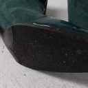 Jimishow Ankle Booties Block Heeled Winter Autumn Suede Short Boots For Women Chunky High Heel Square Toe Front Zipper Boots Green Size 12.5