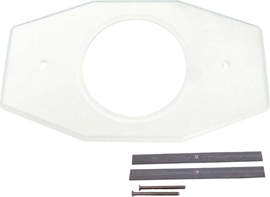 Westbrass One-Hole Remodel Plate for Moen and Delta, Powder Coat White, D502-50
