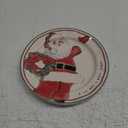 Mud Pie Santa Salad Christmas Plate, Wreath, 8" dia