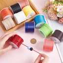  PH PandaHall 132 Yards 12 Colors 2mm Waxed Polyester Cord Waxed Thread Waxed Beading String for Bracelet Necklace Waist Beads Jewelry DIY Craft Making Macrame Supplies, 11 Yards/Roll
