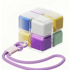 JHONE68 Weekly Pill Organizer, Travel 7 Day Pill Box Case with Magnetic Design, Easy Open Pill Container for 8 Compartments Portable Pill Case Medicine Holder for Vitamins Medication (Multicolor)