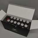 Single Dose Coffee Bean Storage Tubes Coffee Bean Cellar 10 Pcs Dosing Glass Vials With Lids (2 Oz) Wooden Display Stand And Funnel