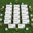UNIQOOO 24Pcs Soccer Place Card Holders Bulk, Name Card Stands Set, for 2026 FIFA World Cup Sports Party Decor, Birthday Table Setting, Name Tag, Party Food Labels