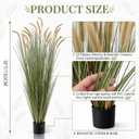 Jexine 2 Pieces Faux Plants Outdoor 5 ft Tall Artificial Grass Plant Potted Artificial Setaria Grass Faux Greenery Floor Plants for Housewarming Gift House Garden Lobby Outdoor (Yellow)
