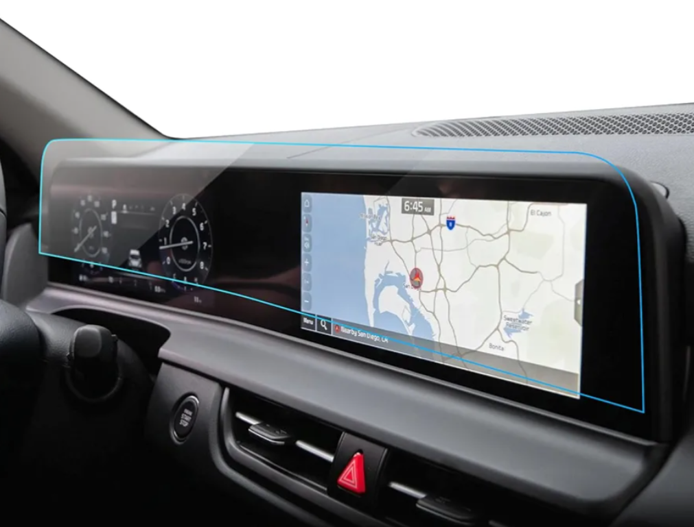 Seltos Screen Protector for 2024 2025 2026 Kia Seltos S/X-Line/EX/SX Accessories Navigation Digital Instrument Cluster Dual Displays Nano Touchscreen Protector Film HD Clear Bubble Free 10.25''-2PCS