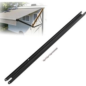 404523 RV Awning Inner Drive Arm 49" Compatible with Solera Regal 63" Awning Arm Assemblies, Black Aluminum Rail, Anti-Rust Powder-Coated