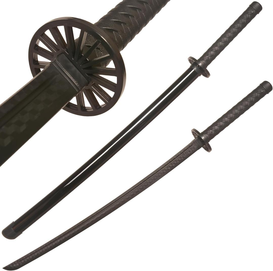 Polypropylene Plastic Sword Black 39 inches, Used for Cosplay,Daily Practice, Gift, Party Decoration