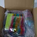 112 PCS Neon Party Supplies-Serves 16, Including Disposable Plastic Neon Party Plates, Cups, Cutlery, Napkins for Neon Assorted Glow Party, Blacklight, Birthday Halloween Party Favors