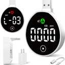 USB 2-in-1 Gas & Carbon Monoxide Detectors with Touch Screen, Plug-in/USB-A/USB-C Powered CO & Gas Detector Alarm, CO, Natural Gas, Propane, Methane, Explosive Gas Alarm (1-Pack)