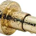 Spring Tension Curtain Rod 43-73 Inches, Rust-Resistance and Non-Slip Shower Curtain Rod for Window or Bathroom, Gold