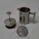 Secura French Press Coffee Maker, 304 Grade Stainless Steel Insulated Coffee Press with 2 Extra Screens, 34oz (1 Litre), Silver