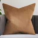 Avigers 20 x 20 Inches Brown Solid Cushion Case Luxury Modern Square Throw Pillow Cover Decorative Pillow for Couch Living Room Bedroom Car 50 x 50cm (20" x 20" (Pack of 1))